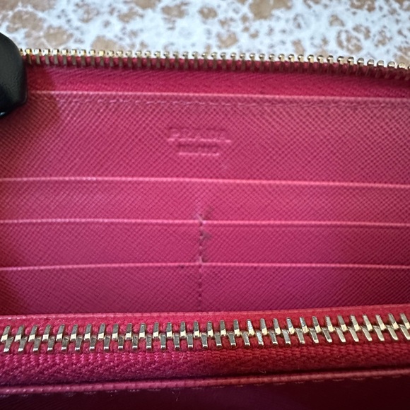 Prada Pink Bow Long Zippy Wallet - Picture 7 of 11